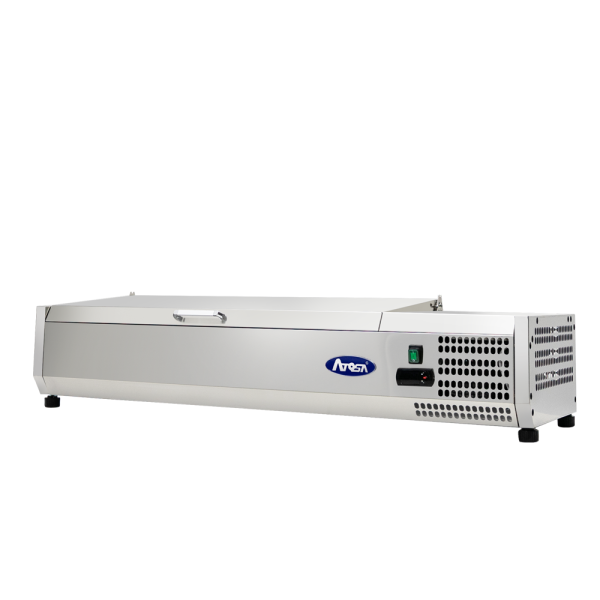 Atosa MSCT-48-10 Refrigerated Prep Station Countertop Dimensions 50-1/8 in W x 15-9/16 in D