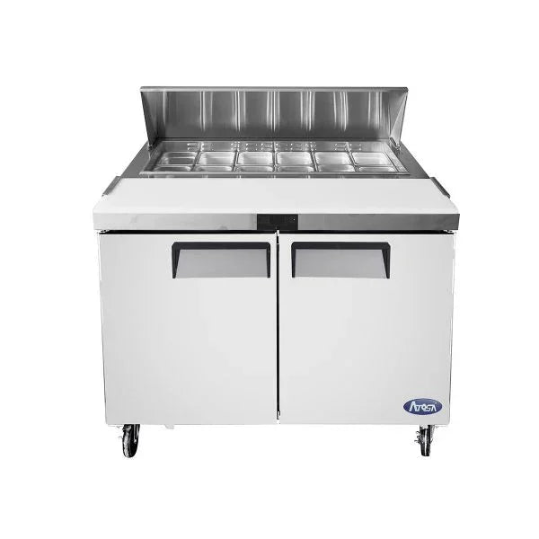 Atosa MSF8302GR | 48" 2-Door Refrigerated Standard Top Sandwich Prep Table