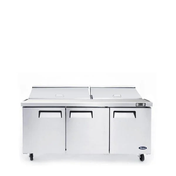Atosa MSF8304GR | 72" 3-Door Sandwich Prep Table   Commercial Kitchen Equipment