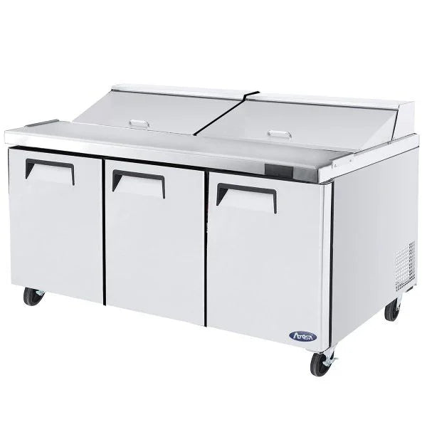 Atosa MSF8304GR | 72" 3-Door Sandwich Prep Table   Commercial Kitchen Equipment