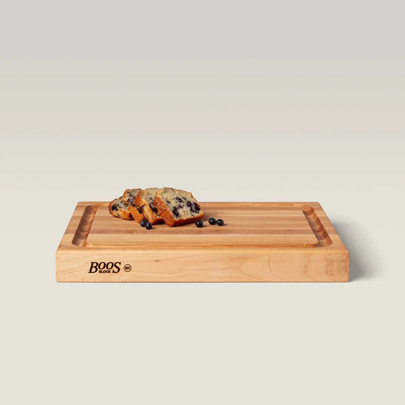 John Boos Reversible Maple Deluxe Barbecue Cutting Board 20x15 inches 2.25 inches thick |  RA02-GRV