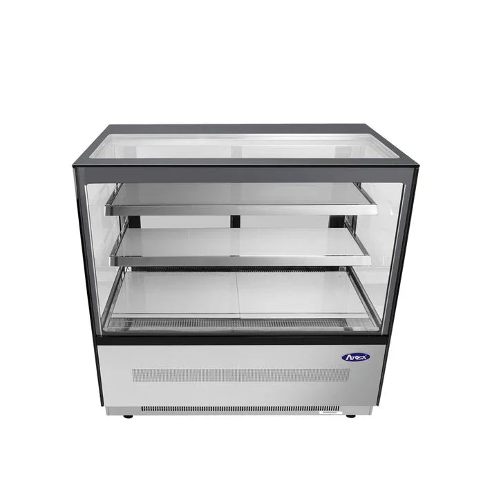Atosa RDCS-48 | 47" Square Glass Floor Refrigerated Square Display Case  15.1 Cu. Ft.