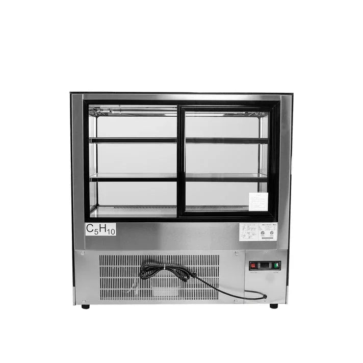 Atosa RDCS-48 | 47" Square Glass Floor Refrigerated Square Display Case  15.1 Cu. Ft.