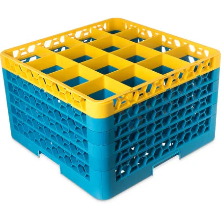 Carlisle RG16-5C411 | OptiClean Dishwasher Glass Rack 16-Compartments