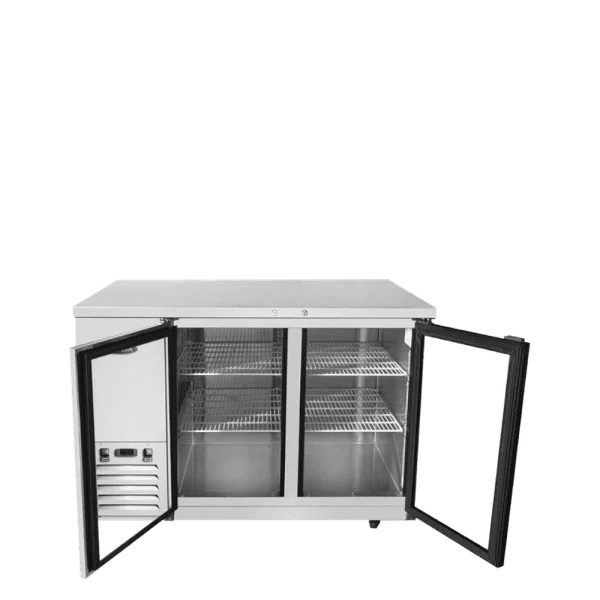 Atosa SBB48GGRAUS1 | 48" 2-Glass Door Back Bar Cooler  11.5 Cu. Ft.