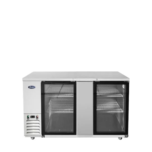 Atosa SBB69GGRAUS1 | 69" 2-Glass Door Back Bar Cooler  18.6 Cu. Ft.