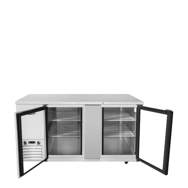 Atosa SBB69GGRAUS1 | 69" 2-Glass Door Back Bar Cooler  18.6 Cu. Ft.