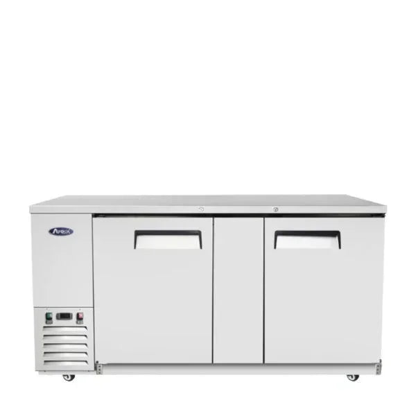 Atosa SBB69GRAUS1 | 69" 2-Door Back Bar Cooler  Shallow Depth  18.9 Cu. Ft.