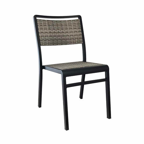 Sid Wicker Side Chair Black/Grey
