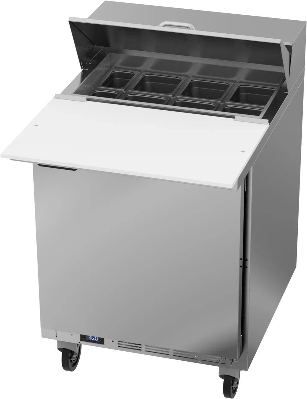 Beverage Air 27" One Door Sandwich Prep Table with 10" Removable Cutting Board | SPE27HC