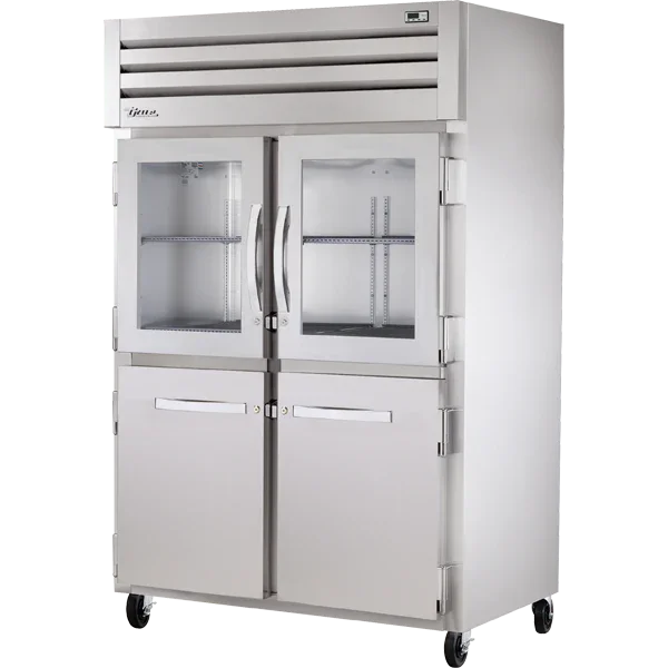 True STA2R-2HG/2HS-HC | SPEC SERIES® | 53" 2-Glass 2-Solid Half Door Reach-In Refrigerator