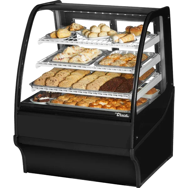 True TDM-DC-36-GE/GE-B-W | 36" Black Glass End Dry Display Case