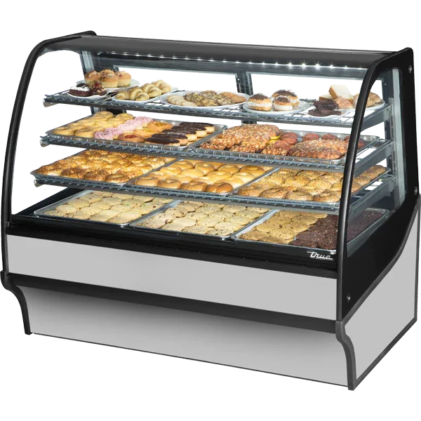 True TDM-DC-59-GE/GE-S-S | 59" Glass End Dry Merchandiser Display Case