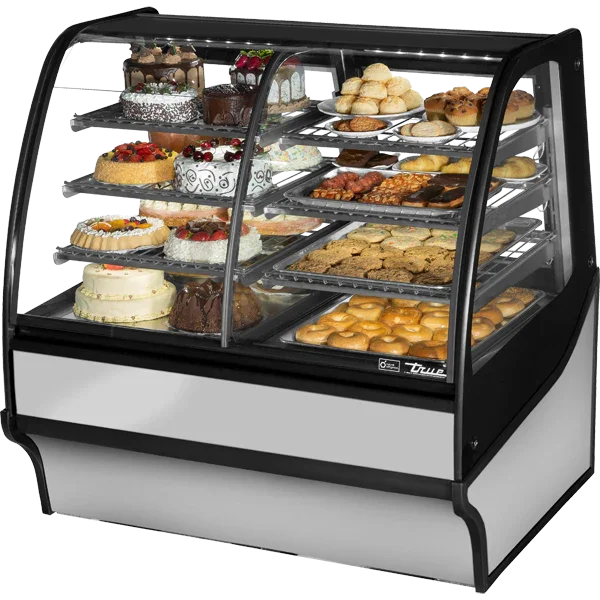 True TDM-DZ-48-GE/GE-S-S | 48" Refrigerated Display Merchandiser | Dual Zone | Stainless Steel