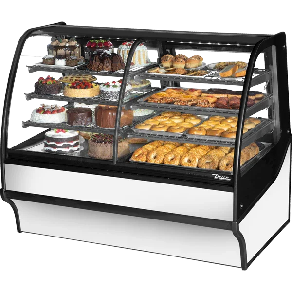 True TDM-DZ-59-GE/GE-S-W | 59" Dual Zone Refrigerated Display Merchandiser