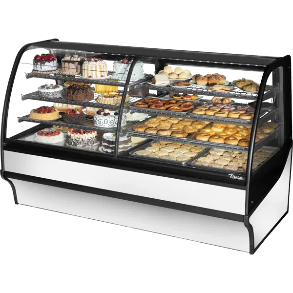 True TDM-DZ-77-GE/GE-S-W | 77" Dual Zone Refrigerated Display Merchandiser