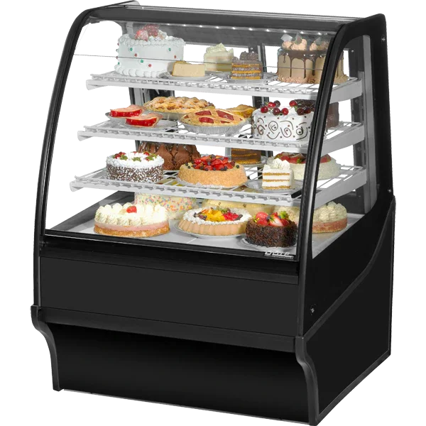 True TDM-R-36-GE/GE-B-W | 36" Glass End Refrigerated Display Case