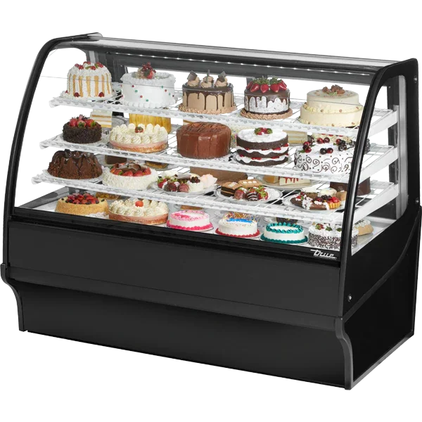 True TDM-R-59-GE/GE-B-W | 59" Glass End Refrigerated Display Case