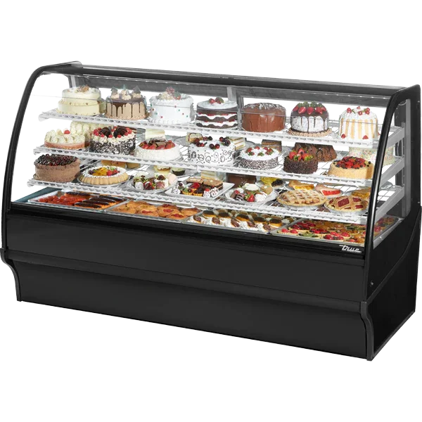True TDM-R-77-GE/GE-B-W | 77" Glass End Refrigerated Display Case