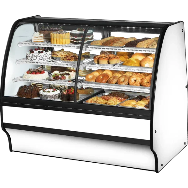 True TGM-DZ-59-SC/SC-W-W | 59" Dual Zone Glass Merchandiser | 10.7 cu. ft.