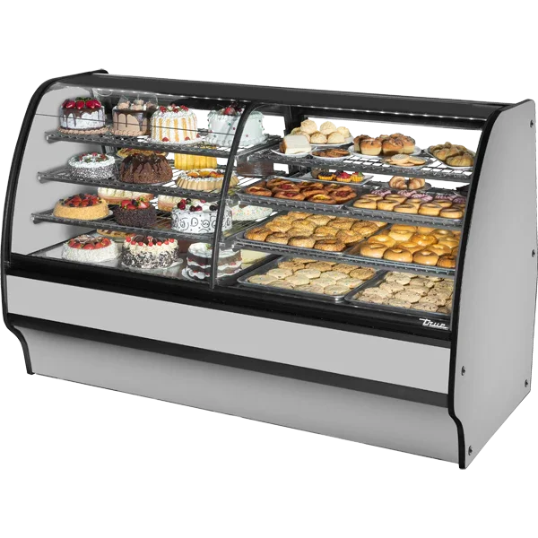 True TGM-DZ-77-SC/SC-S-S | 77" Refrigerated Glass Merchandiser | Dual Zone