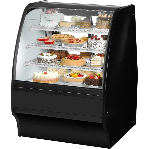 True TGM-R-36-SC/SC-B-W | 36" Refrigerated Glass Merchandiser Display Case