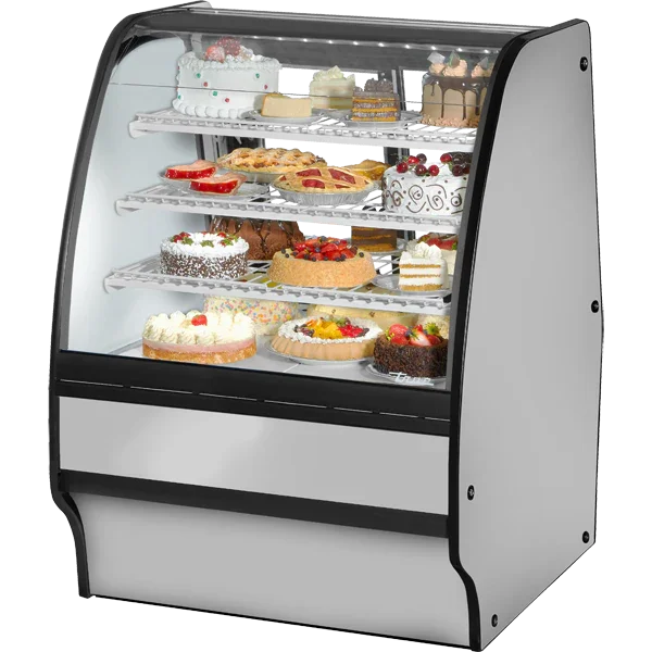 True TGM-R-36-SC/SC-S-W | 36" Refrigerated Glass Merchandiser Display Case