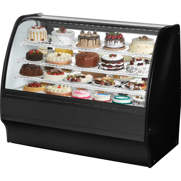 True TGM-R-59-SC/SC-B-W | Refrigerated Glass Merchandiser Display Case 59"