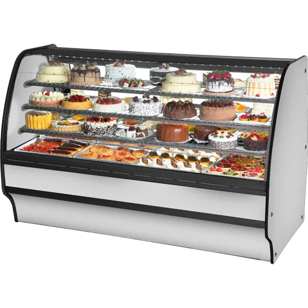 True TGM-R-77-SC/SC-S-S | 77" Refrigerated Glass Merchandiser Display Case