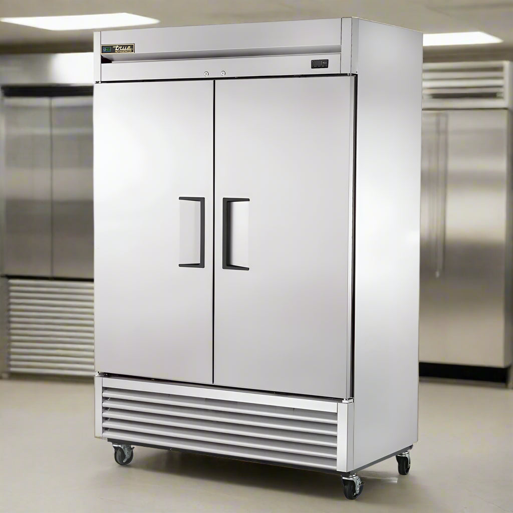 TRUE T-49-HC Refrigerator with Two Sections and Stainless Steel Doors