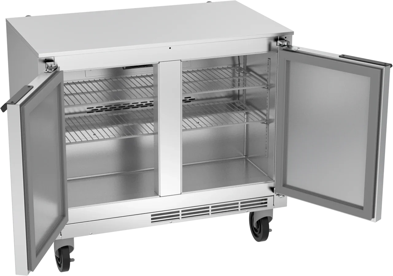 Beverage Air 34" Undercounter Two Door Refrigerator, Shallow Depth, 5.96 cu. ft. | UCR34HC