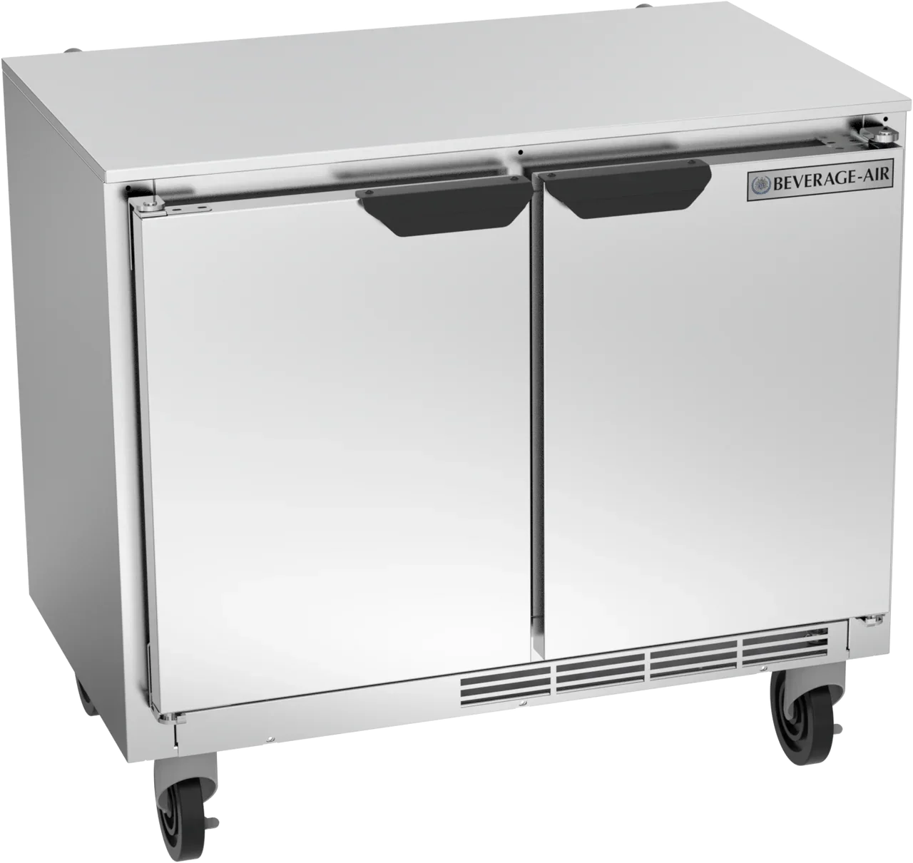 Beverage Air 34" Undercounter Two Door Refrigerator, Shallow Depth, 5.96 cu. ft. | UCR34HC