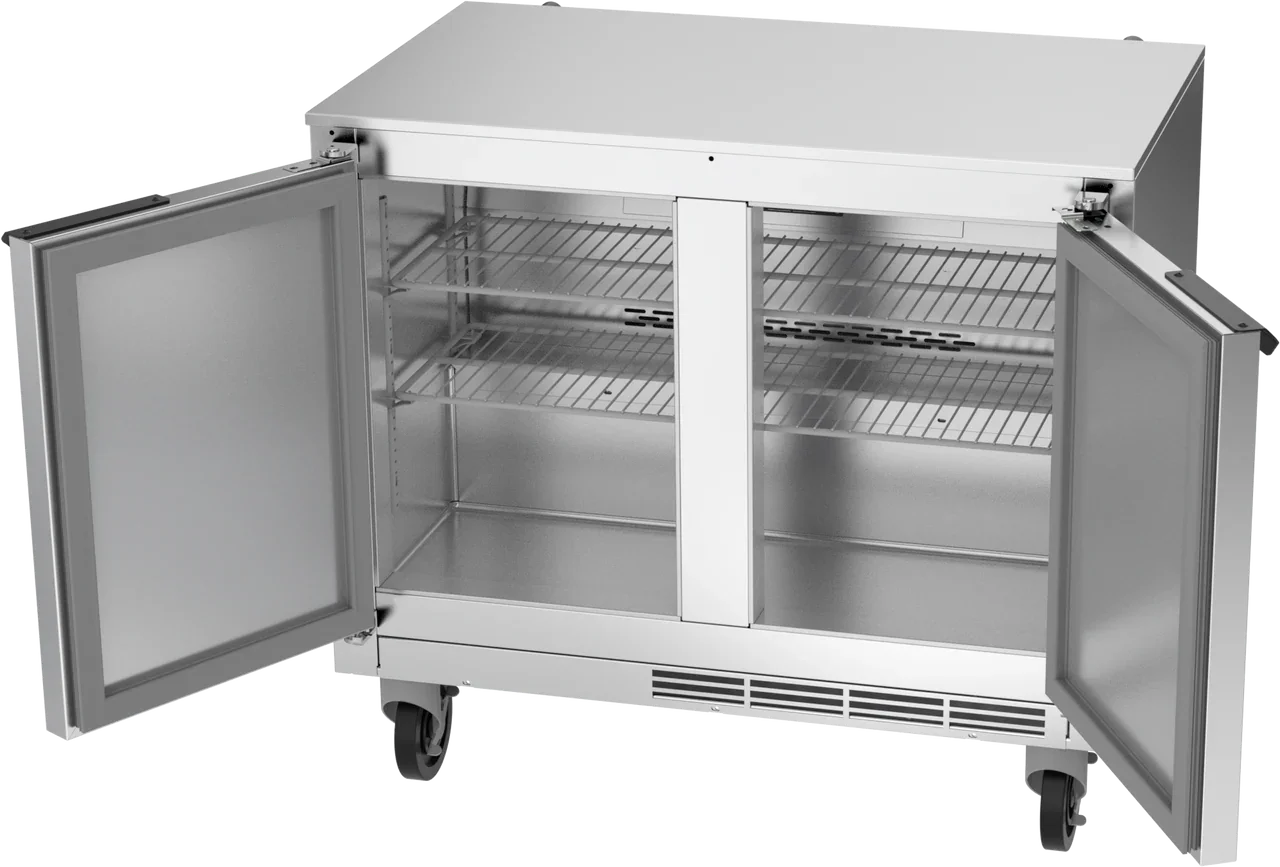 Beverage Air 34" Undercounter Two Door Refrigerator, Shallow Depth, 5.96 cu. ft. | UCR34HC