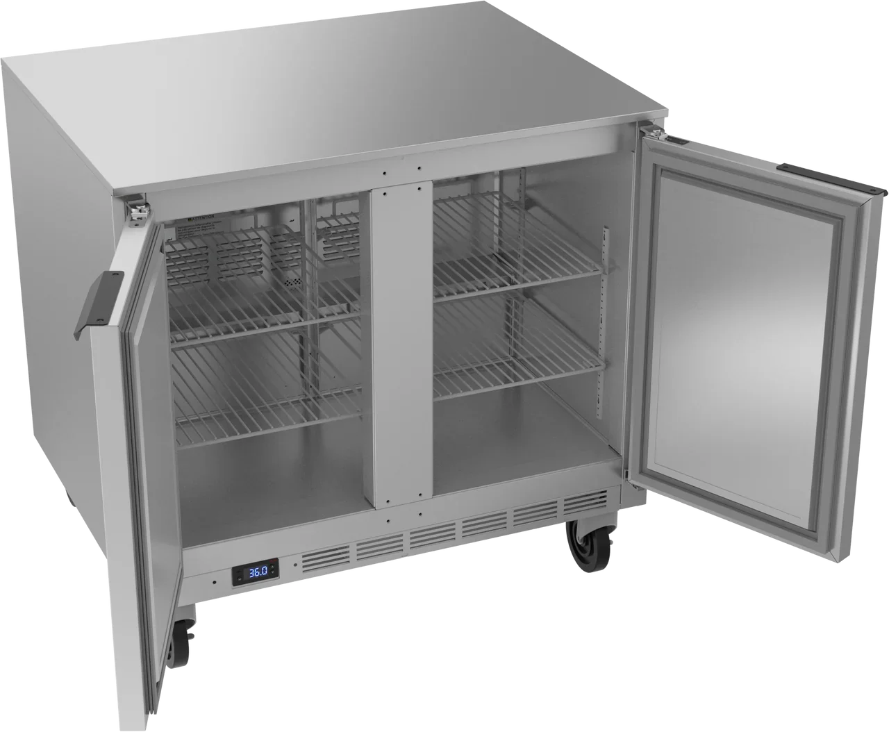 Beverage Air 36" Undercounter Two Door Refrigerator, 8.5 cu. ft. | UCR36AHC