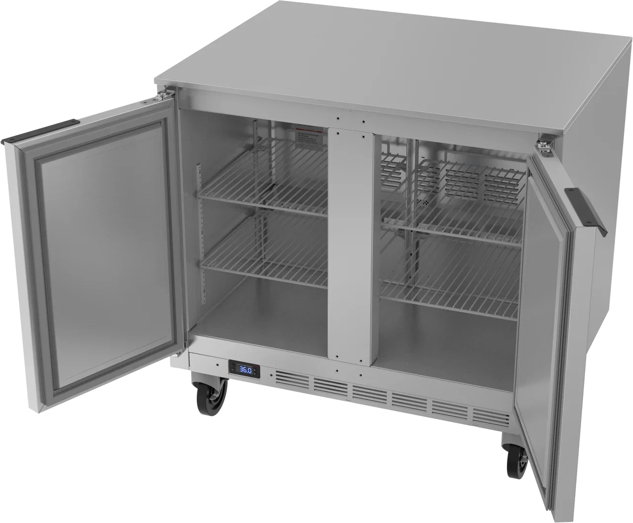 Beverage Air 36" Undercounter Two Door Refrigerator, 8.5 cu. ft. | UCR36AHC