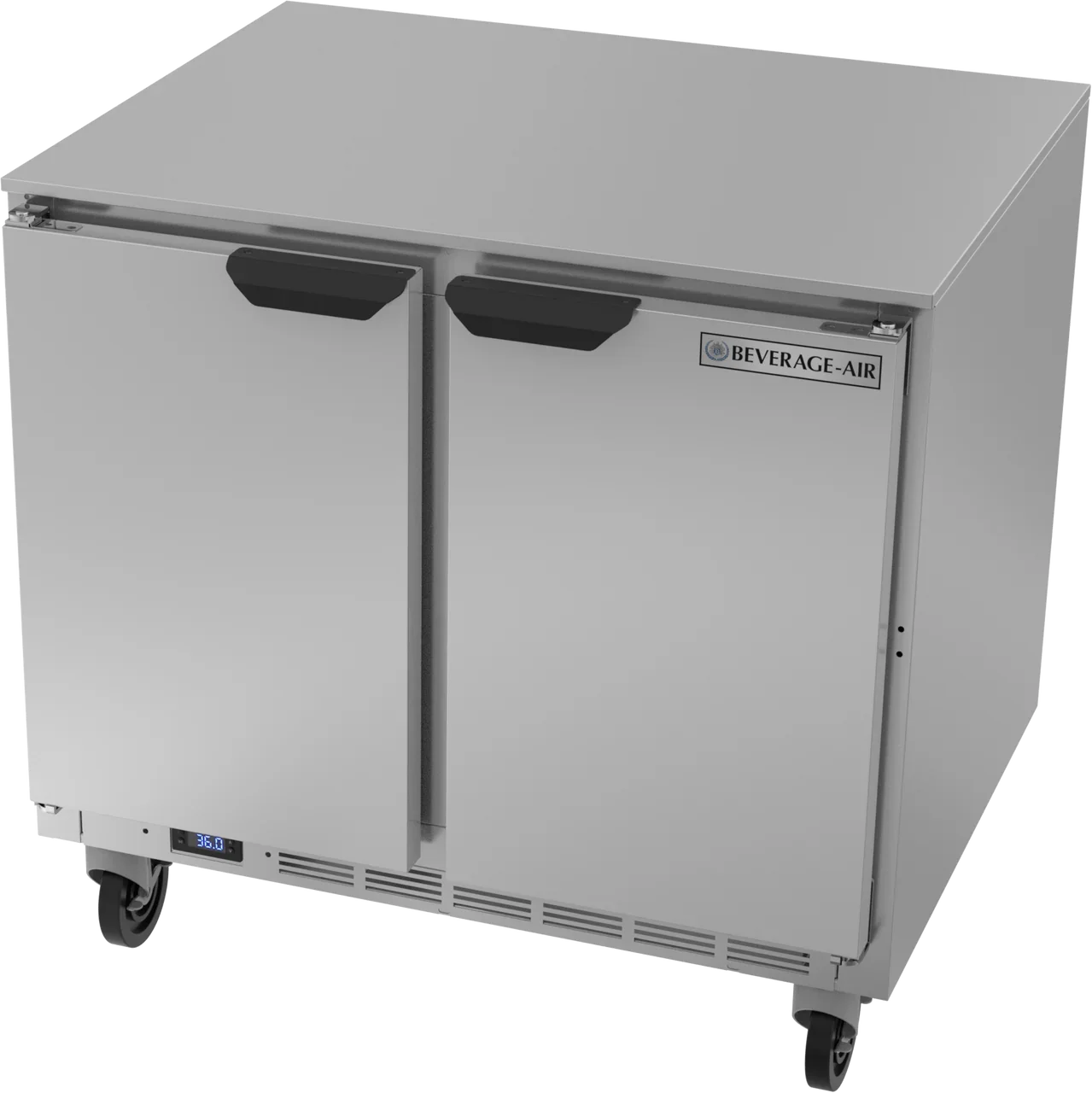 Beverage Air 36" Undercounter Two Door Refrigerator, 8.5 cu. ft. | UCR36AHC