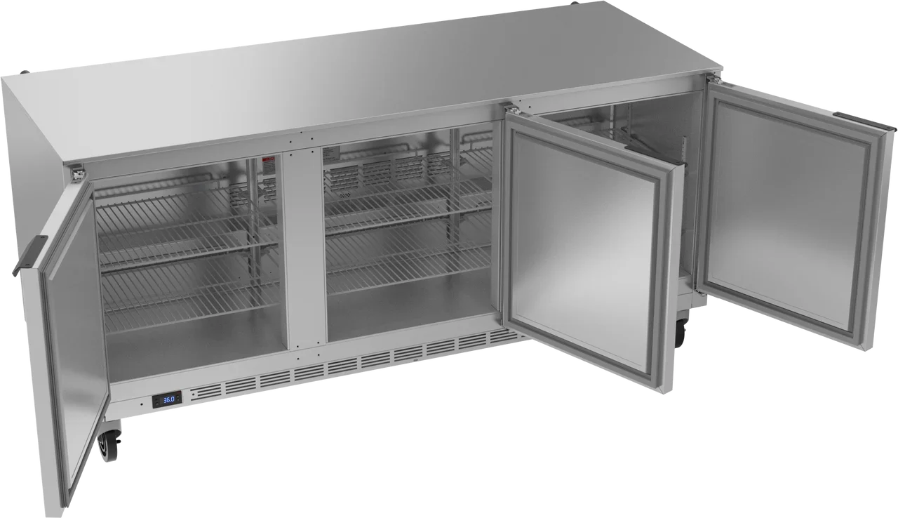 Beverage Air 72" Undercounter Three Door Refrigerator, 17.88 cu. ft. | UCR72AHC