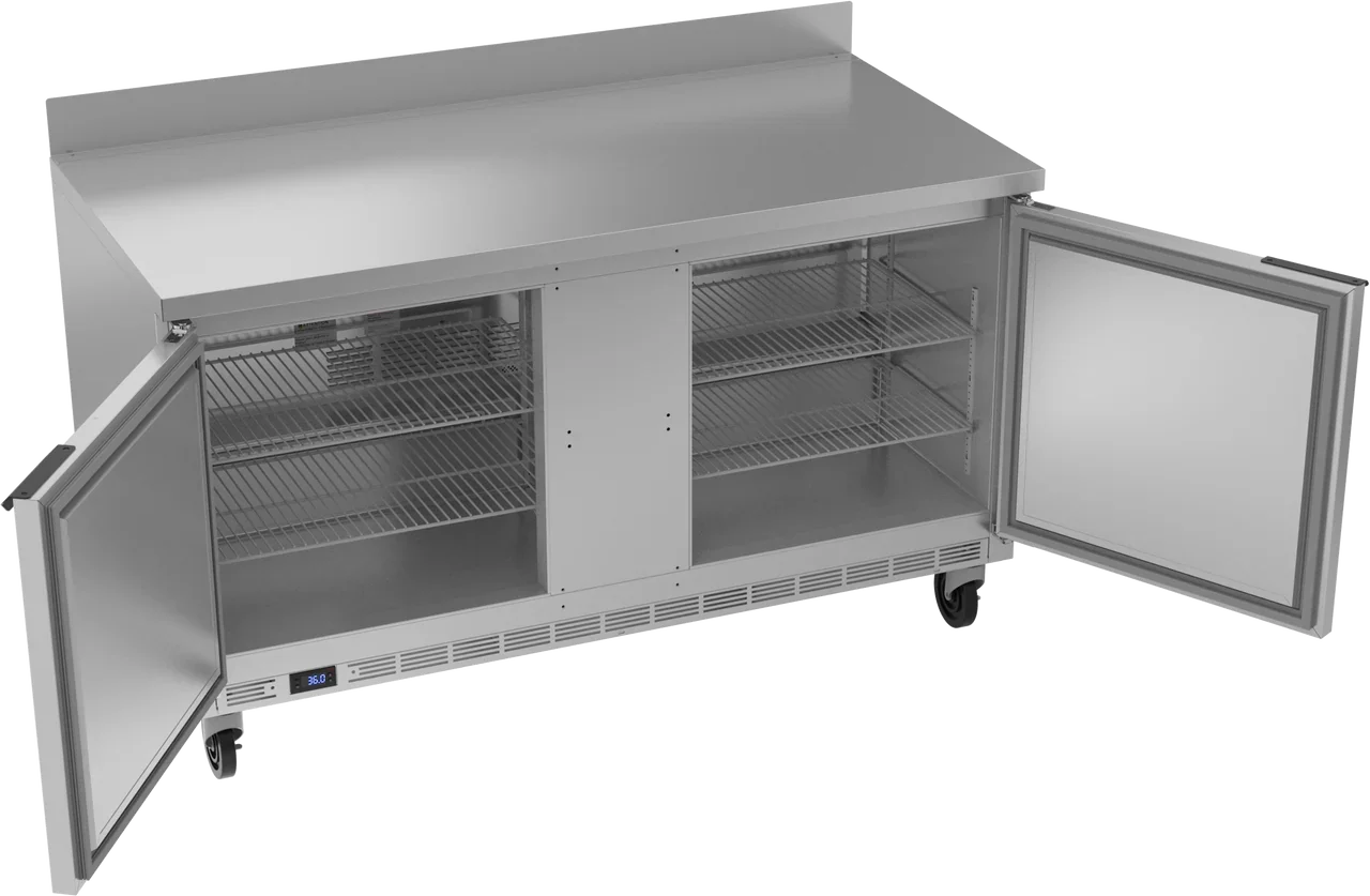 Beverage Air 60" Two Door Worktop Refrigerator, 14.75 cu. ft. | WTR60AHC