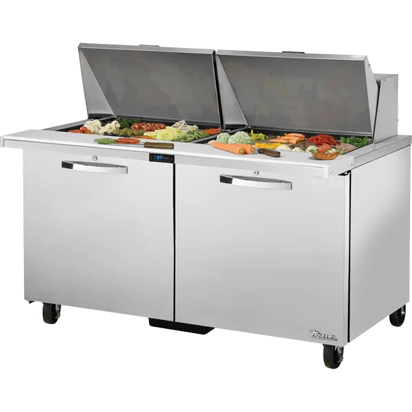 True TSSU-60-24M-B-ST-HC~SPEC3 | SPEC SERIES® | 60" 2-Door Mega-Top Food Prep Table