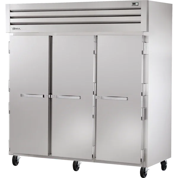 True STR3F-3S-HC | SPEC SERIES® | 78" 3-Solid Door Reach-In Freezer  Stainless Steel Exterior & Interior  Top Mounted  70.9 cu. ft.