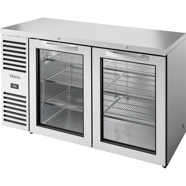 True TBR60-RISZ1-L-S-GG-1 | 60" Reach-In Single Zone Refrigerator with Black Doors