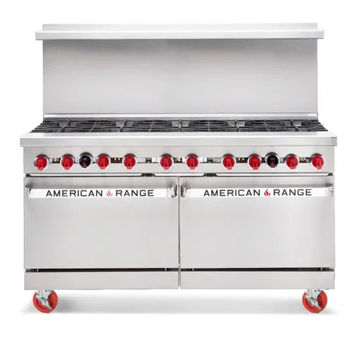 AMERICAN RANGE AR-10 gas restaurant range with open burners and specifications