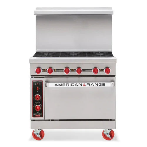 AMERICAN RANGE AR-24G-2B 36-inch Gas Restaurant Range with Griddle and Thick Plate