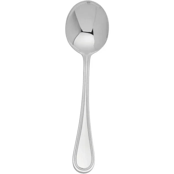 Tableware Cutlery AMM1630 Soup Spoon, 6-7/8 in , round, 18/10 stainless steel, Amber, Tableware Cutlery