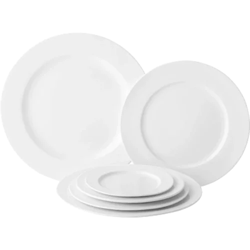 Anton Black ABZ03008 Winged Plate 8-1/4 inch Round Porcelain for Microwave Use