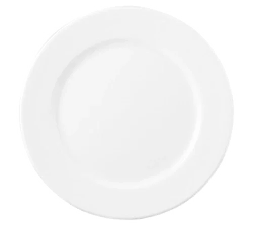 ARCOROC FM547 round plate 10 inches wide rim rolling edge microwave safe