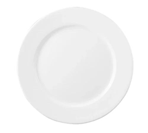 ARCOROC FM558 Round Plate with Wide Rim and Rolled Edge, Safe for Microwave and Dishwasher