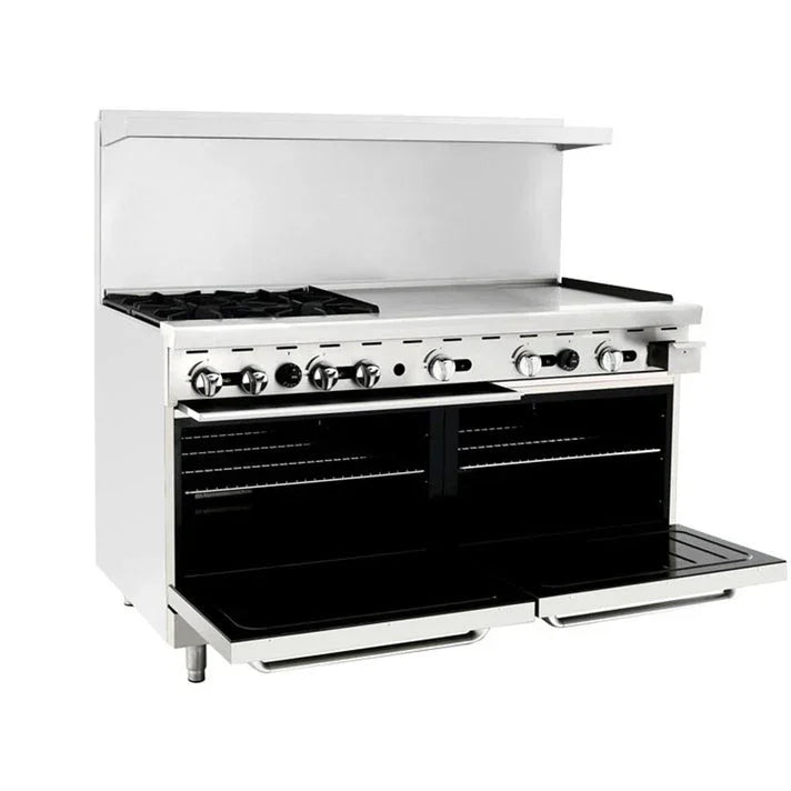 Atosa AGR-4B36GR-NG | Cook Rite | 60" 4-Burner Range | 36" Right Griddle Top