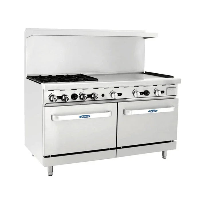 Atosa AGR-4B36GR-LP | Cook Rite | 60" 4-Burner Cookrite Range | 36" Right Griddle | LPG