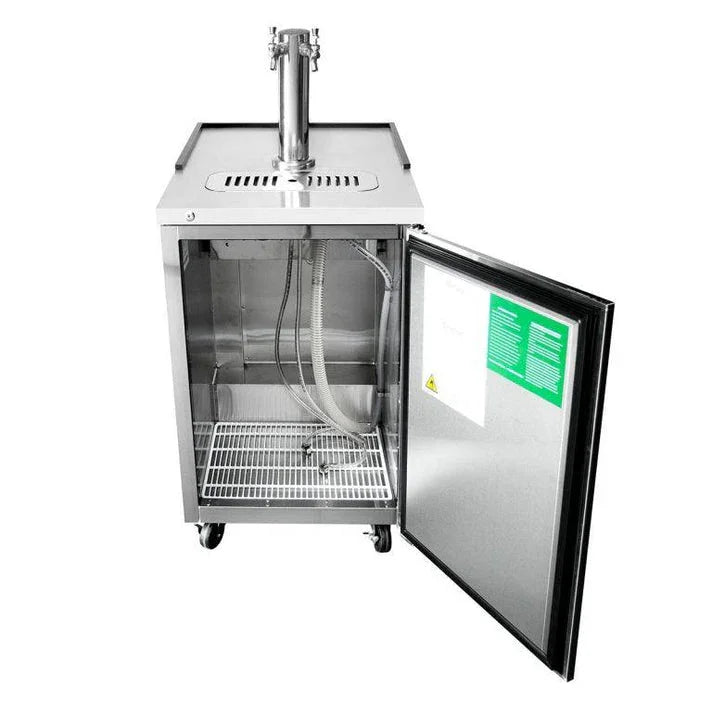 Atosa MKC23GR | 23" 1-Keg Double Tap Draft Beer Cooler  Beverage Equipment